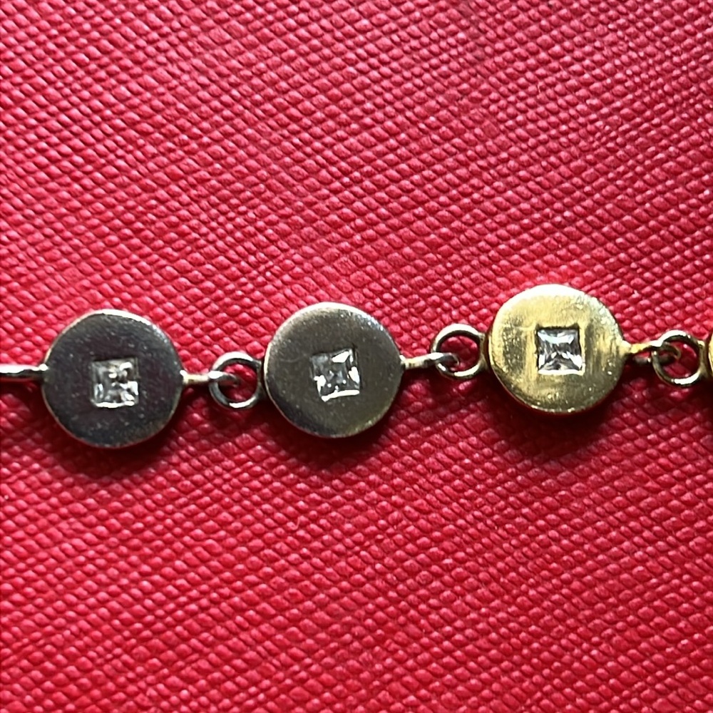 Robin Rotenier 18k gold, sapphire and siver 
Medallion Bracelet - Picture 3 of 5